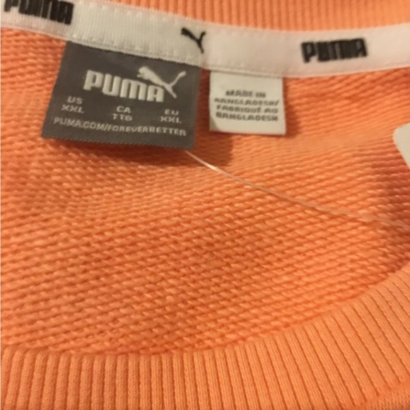 NWT PUMA Sweatshirt Peach Rose High-low Crew Neckline Sweatshirt - Picture 5 of 9